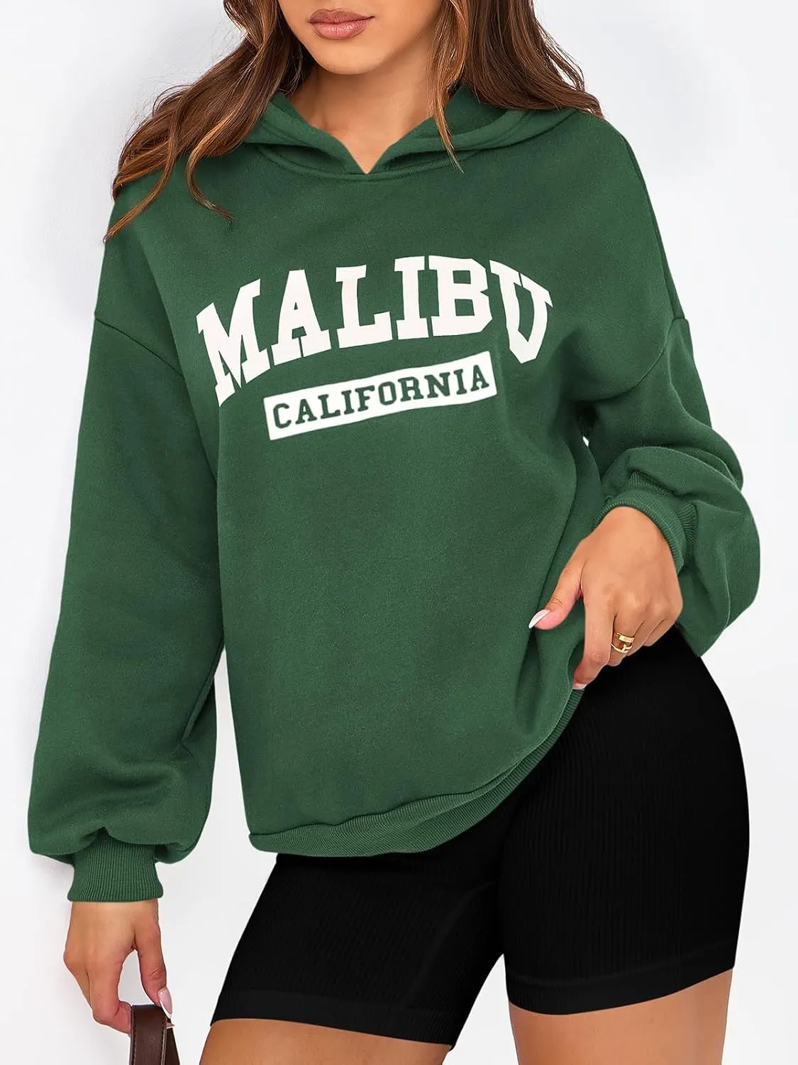 PRETTYGARDEN Womens Hoodies Long Sleeve Letter Sweatshirts 2024 Trendy Loose Fit Pullover Tops Fall Winter Outfits