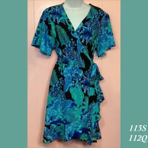 Rainbow Jo Summer Wrap Midi Dress with Sleeves - 113S - 112Q