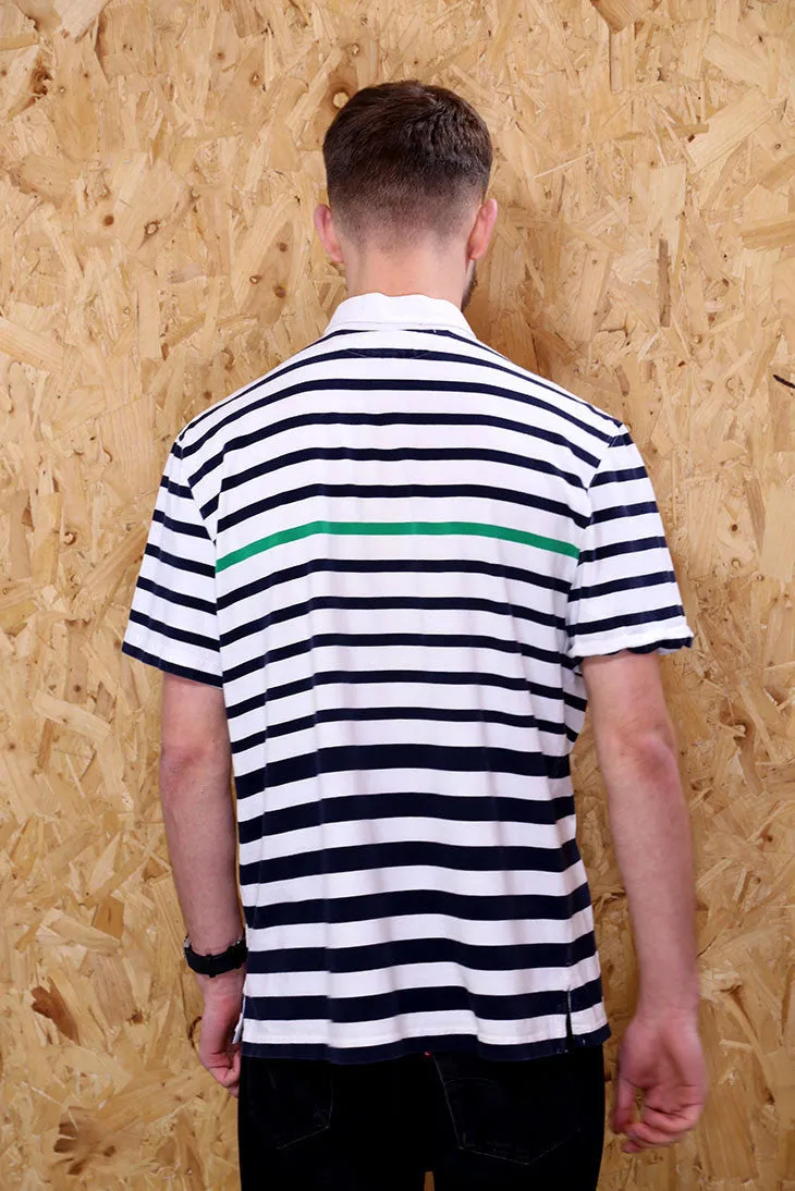 Rare White Striped Polo by Ralph Lauren