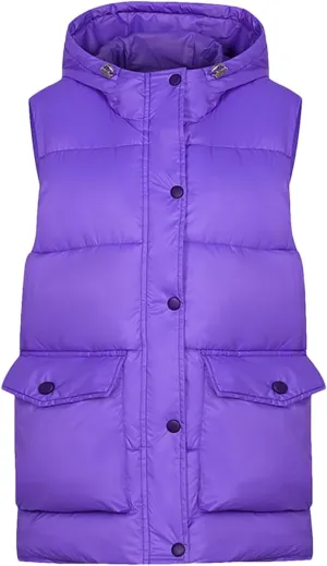 Rfmfkkg Autumn Winter Women Warm Vest Hooded Thicken Waistcoat Female Sleeveless Cotton Padded Jacket