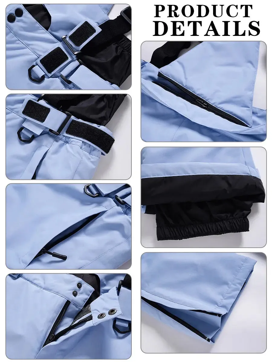 Riuiyele Men Detachable Ski Bibs & Pants