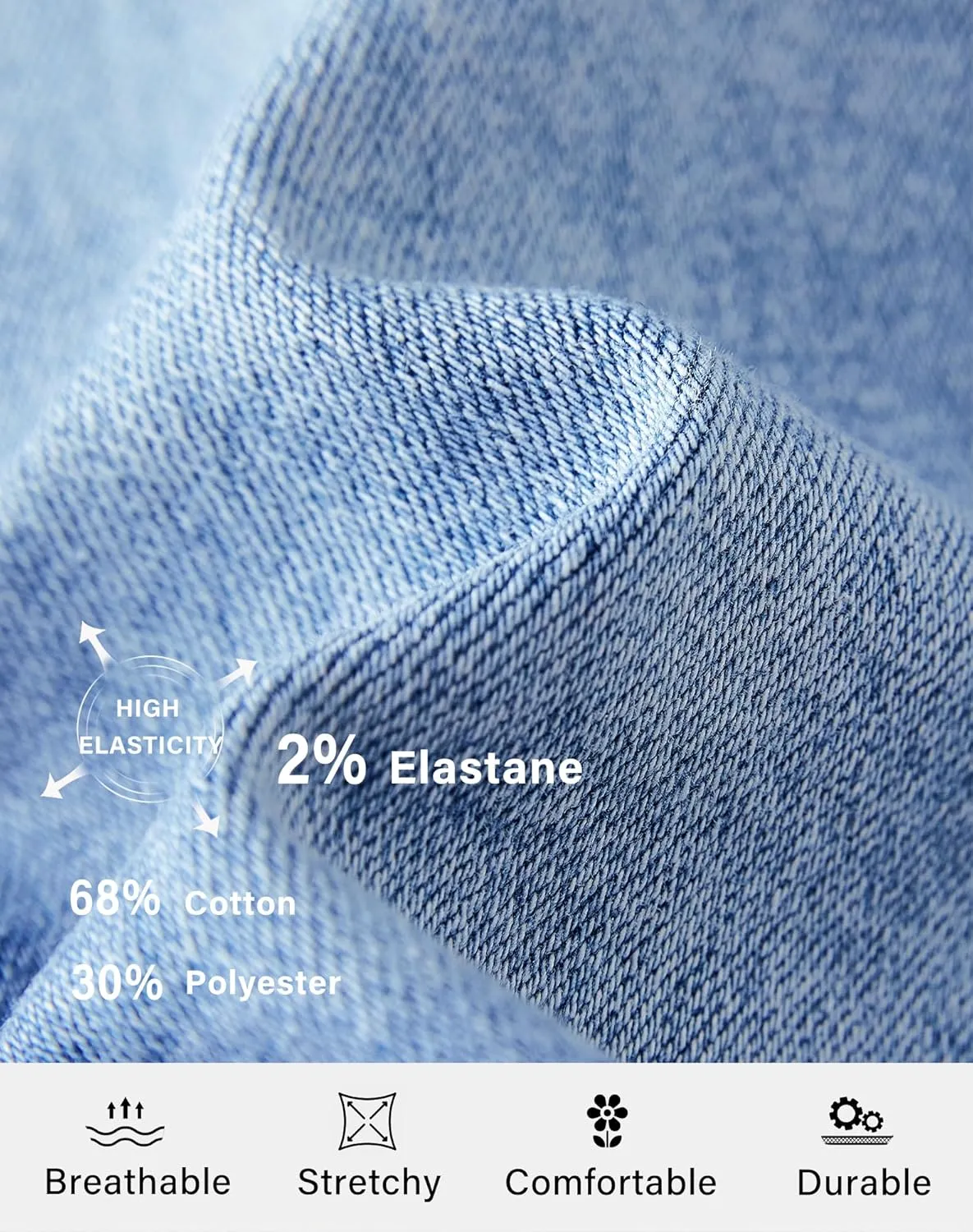 roswear Women's Casual Summer High Waisted Basic Jean Shorts Stretchy Denim Shorts