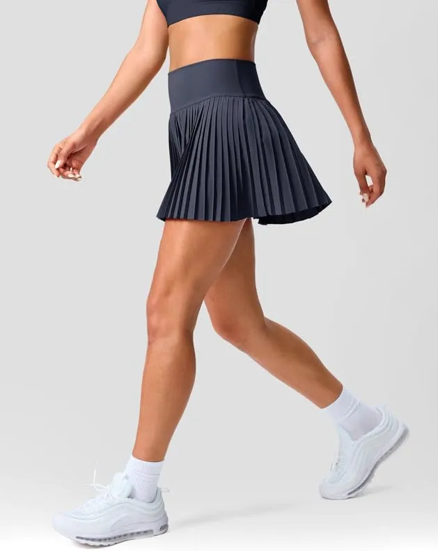 SANTINY Pleated Tennis Skirt for Women with Pockets Shorts Women's High Waisted Lightweight Athletic Golf Skorts Skirts