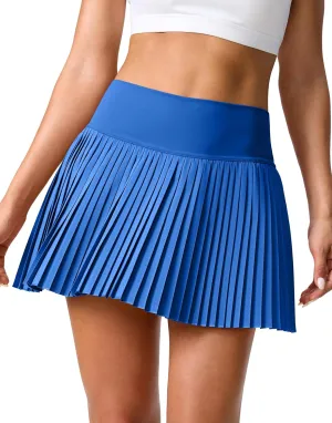 SANTINY Pleated Tennis Skirt for Women with Pockets Shorts Women's High Waisted Lightweight Athletic Golf Skorts Skirts