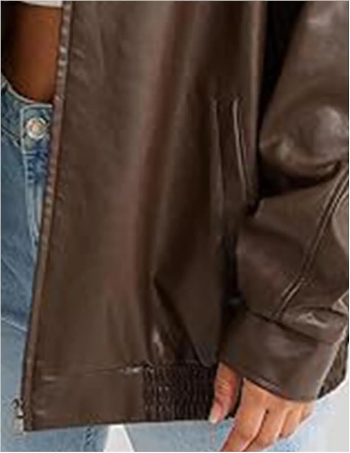 Sexyshine Women's Oversized Jackets PU Leather Leather Faux Motorcycle Plus Size Moto Biker Coat Fall Outfits