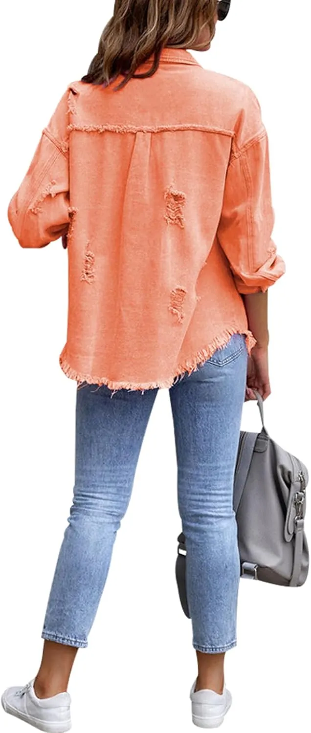 SheKiss Womens Camouflage Shacket Jacket Coats Fashion Fall Long Sleeve Zipper Canvas Camo Jackets with Pockets