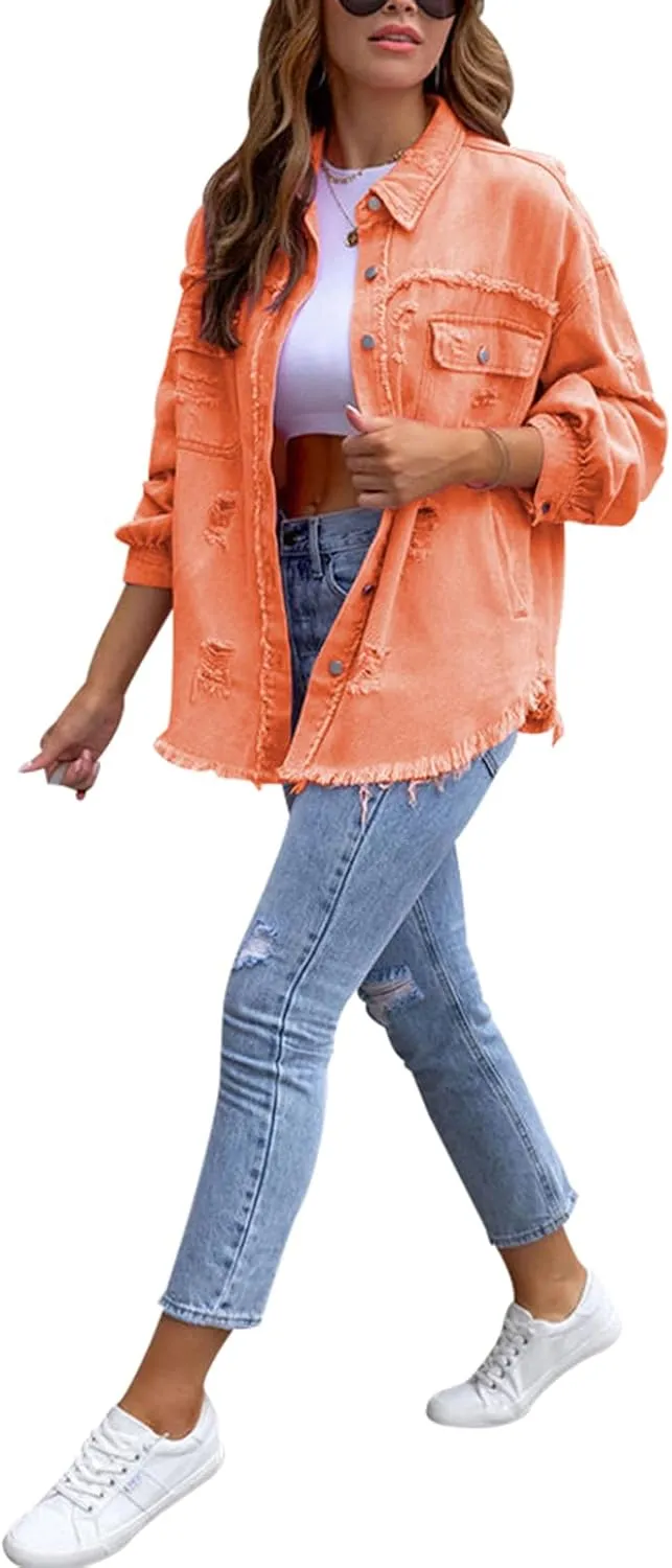 SheKiss Womens Camouflage Shacket Jacket Coats Fashion Fall Long Sleeve Zipper Canvas Camo Jackets with Pockets