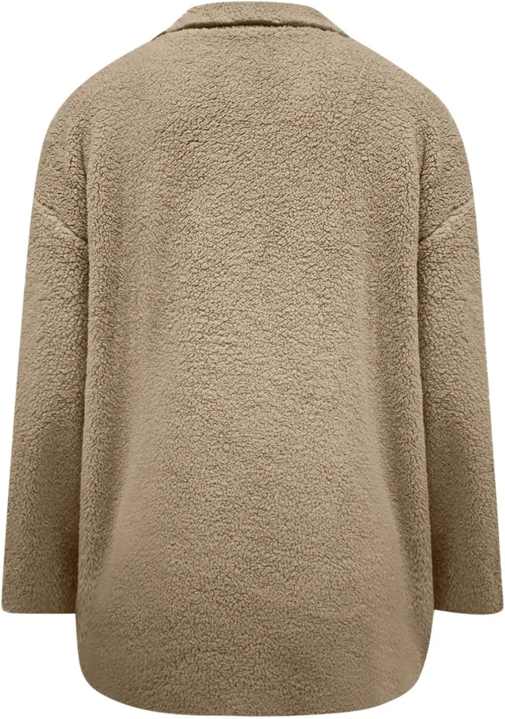 Sherpa Jacket Women Baggy Fleece Winter Coats Button Down Lapel Faux Fur Coat Comfy Fuzzy Warm Jackets with Pockets