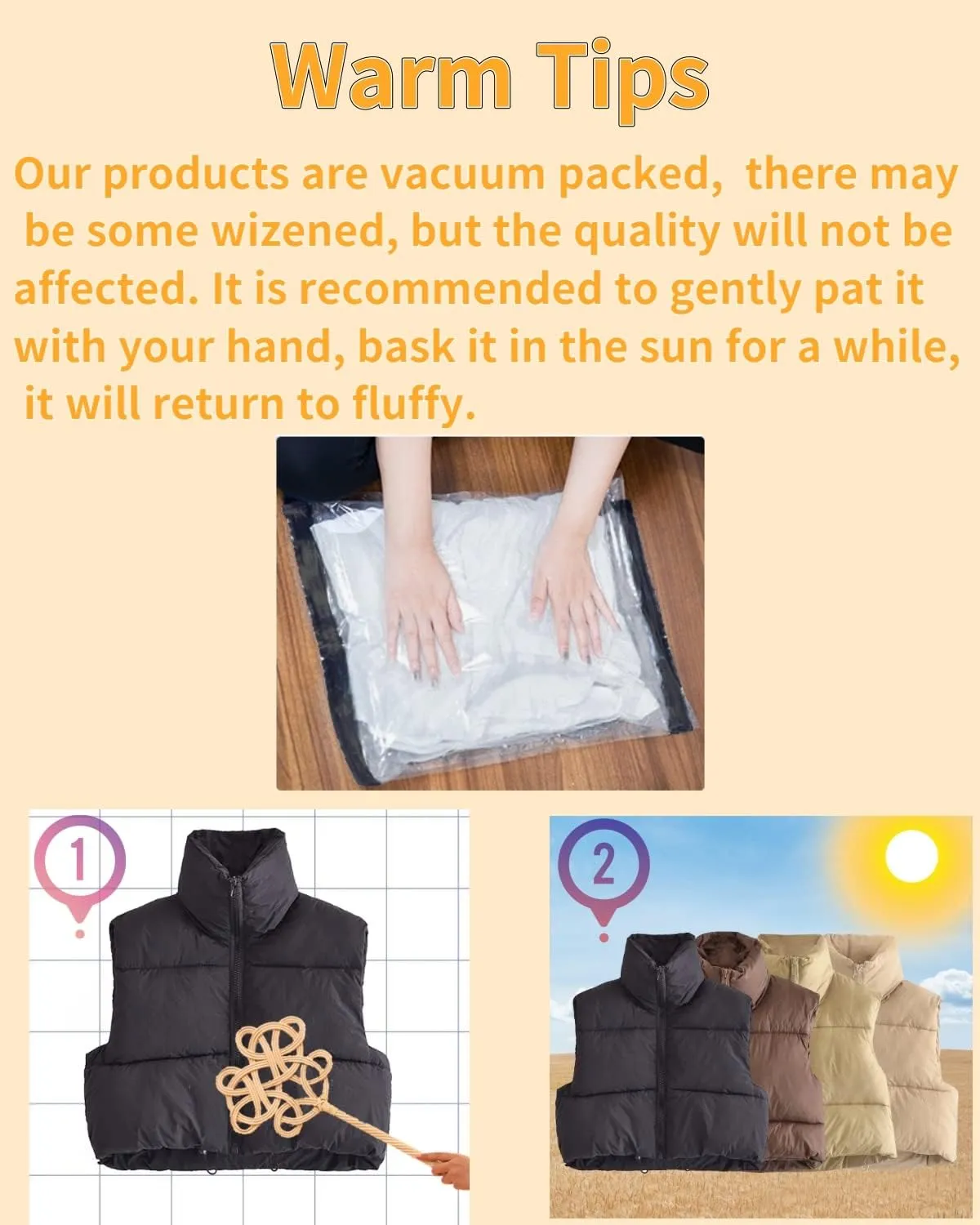 Shiyifa Women's Fashion High Neck Zipper Cropped Puffer Vest Jacket Coat