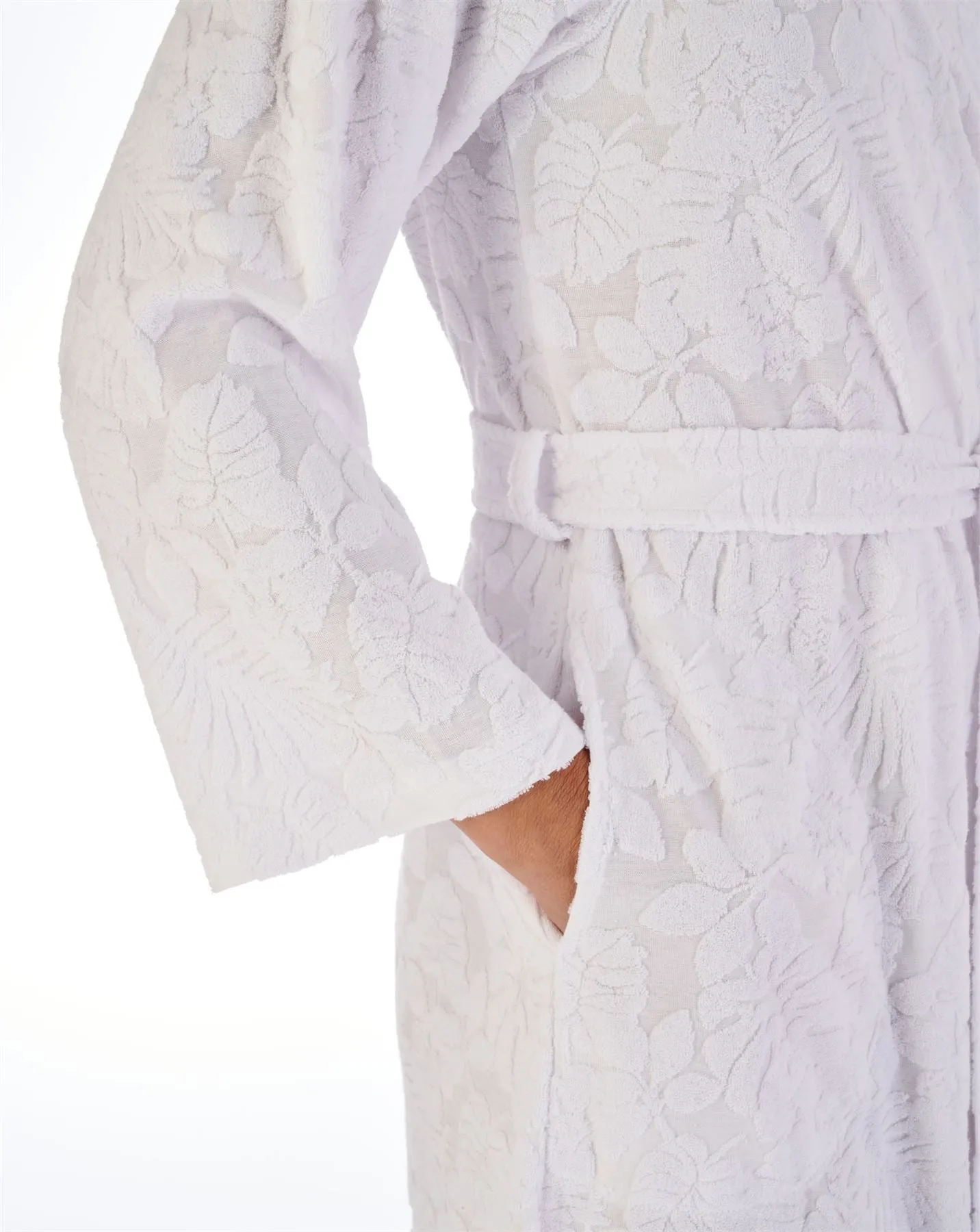Slenderella Womens Floral Embossed Dressing Gown