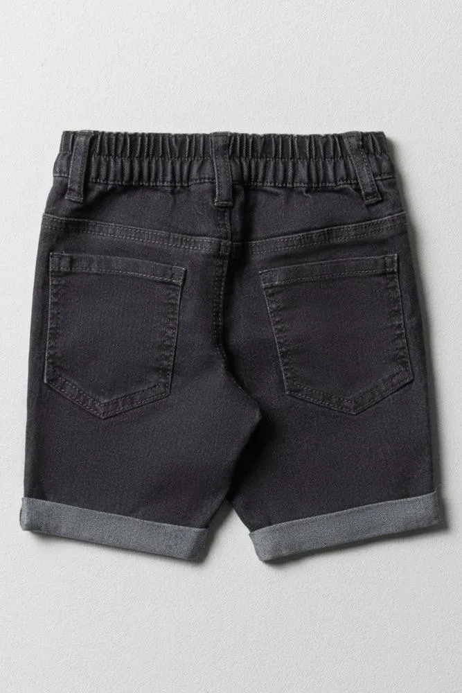 Snoopy Denim Shorts Dark Grey