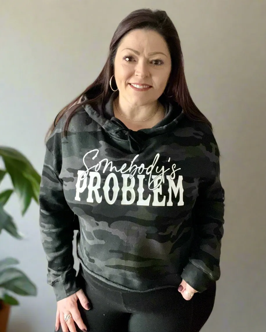 somebody's problem | modest crop hooded sweatshirt