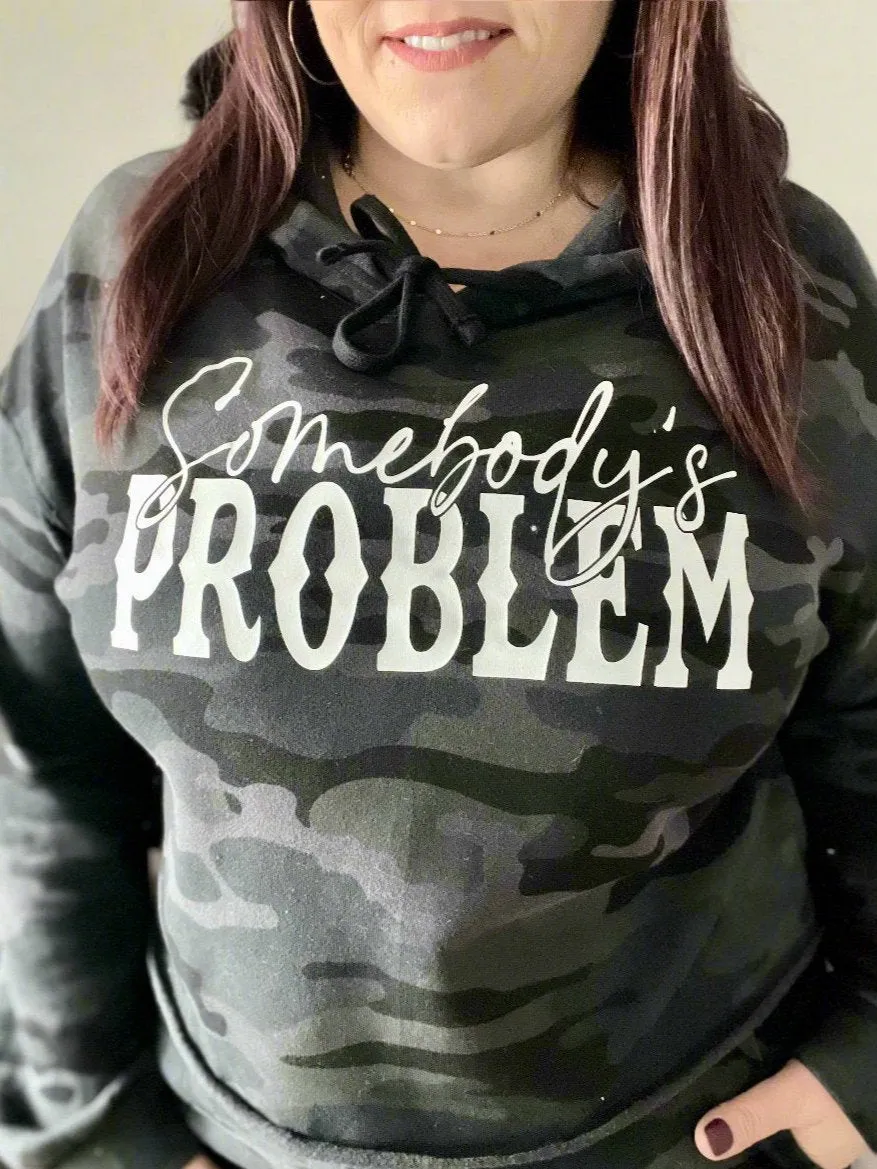 somebody's problem | modest crop hooded sweatshirt