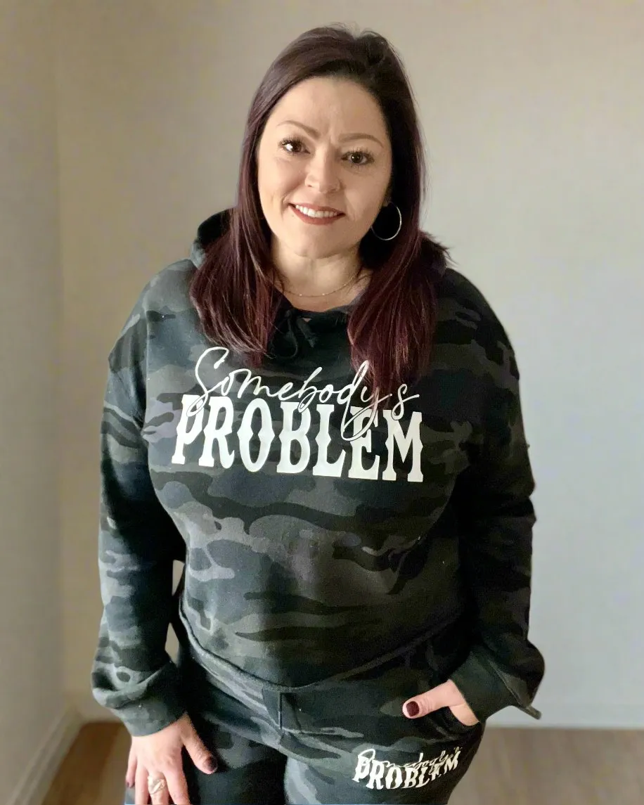somebody's problem | modest crop hooded sweatshirt
