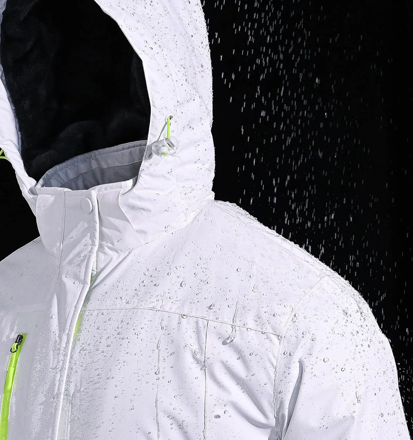 SPOSULEI Mens Skiing Jackets with Hoode Snowboarding Waterproof Fleece Liner Coats Windproof Winter Raincoat Multi Pockets