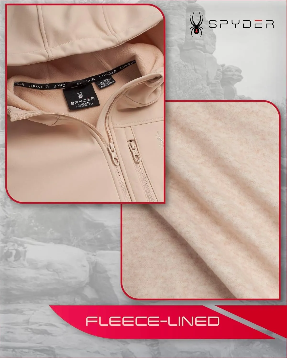 Spyder Women's Softshell Jacket - Bonded Micro-Fleece Lightweight Jacket Women - Full Zip Up Hooded Jackets for Women (S-XL)