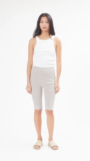 Stretch Biker Shorts in Silver
