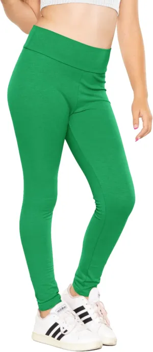 STRETCH IS COMFORT Girls Cotton Stretch High Waisted Leggings and High Waist Biker Shorts Two Lengths to Choose | Size 4-14
