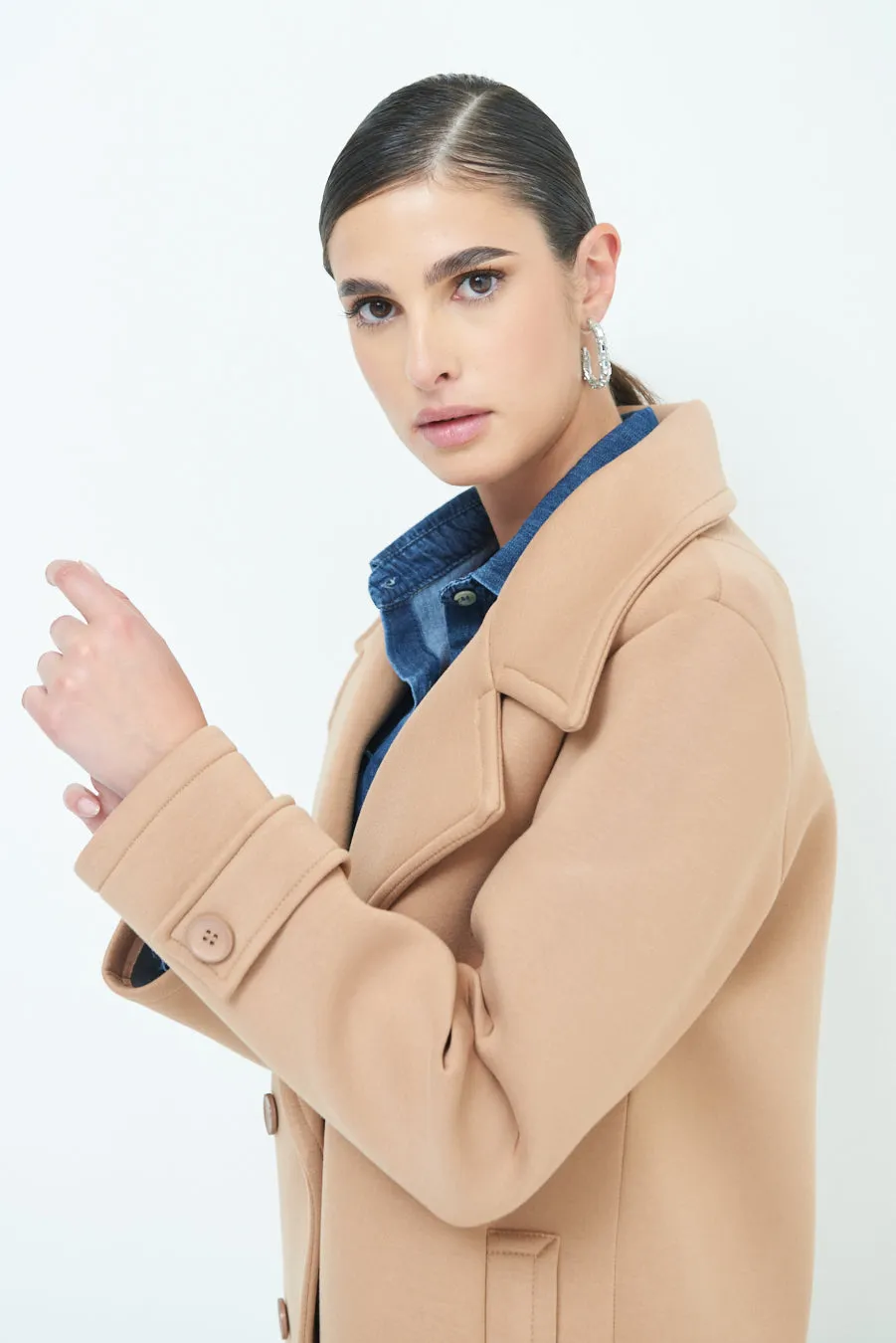Stylish double-breasted coat wholesale