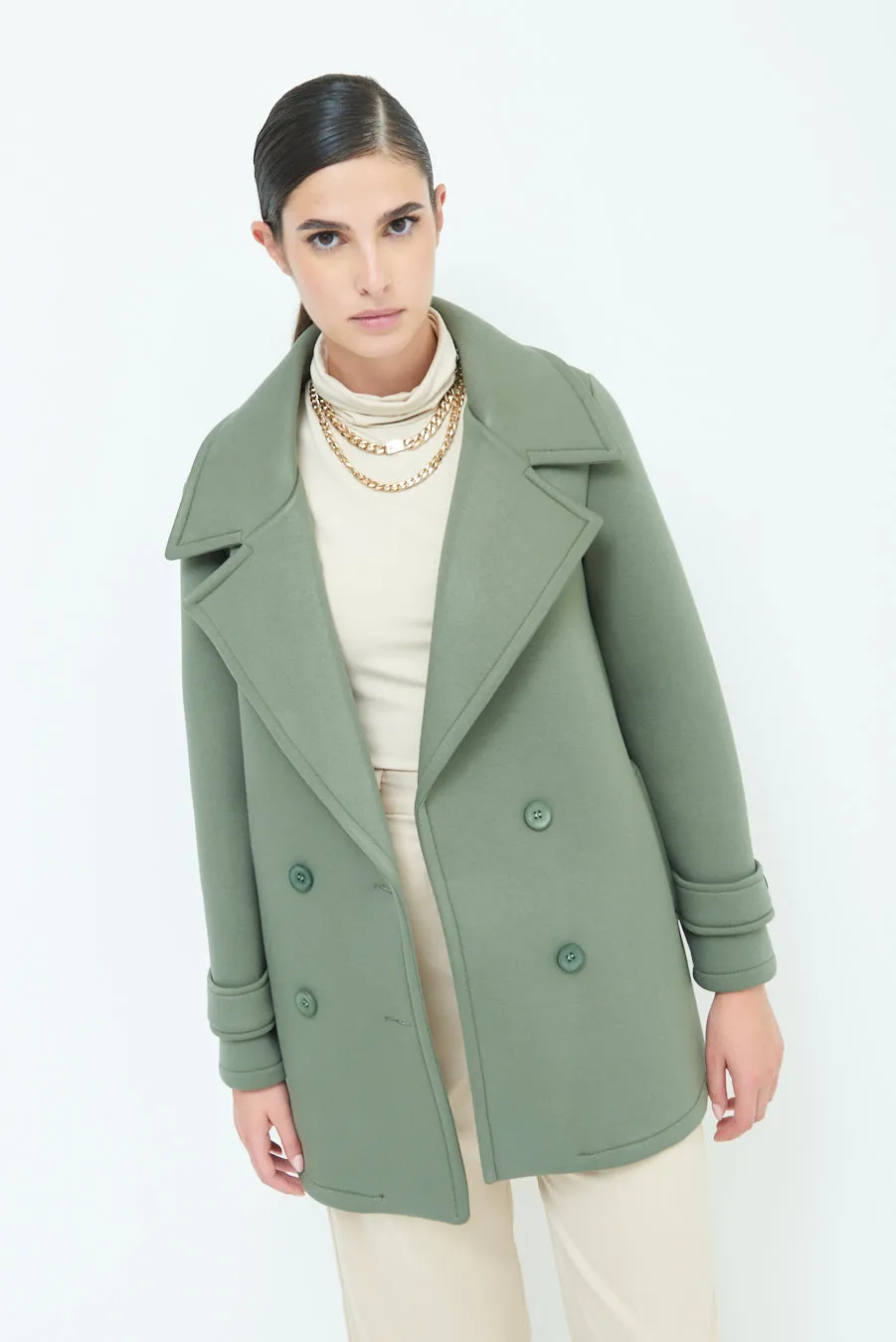 Stylish double-breasted coat wholesale
