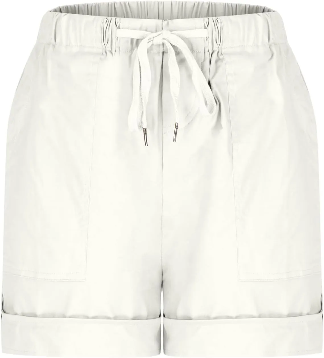 Summer Shorts for Women Plus Size Casual Elastic Waist Drawstring Short 5 Inch Inseam Beach Vacation Outfits