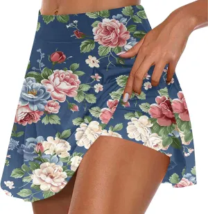 TANGNADE Womens Pleated Skorts Plus Size Skorts for Women High Waist Athletic Sports Pants Skirt Casual Strecthy Shorts