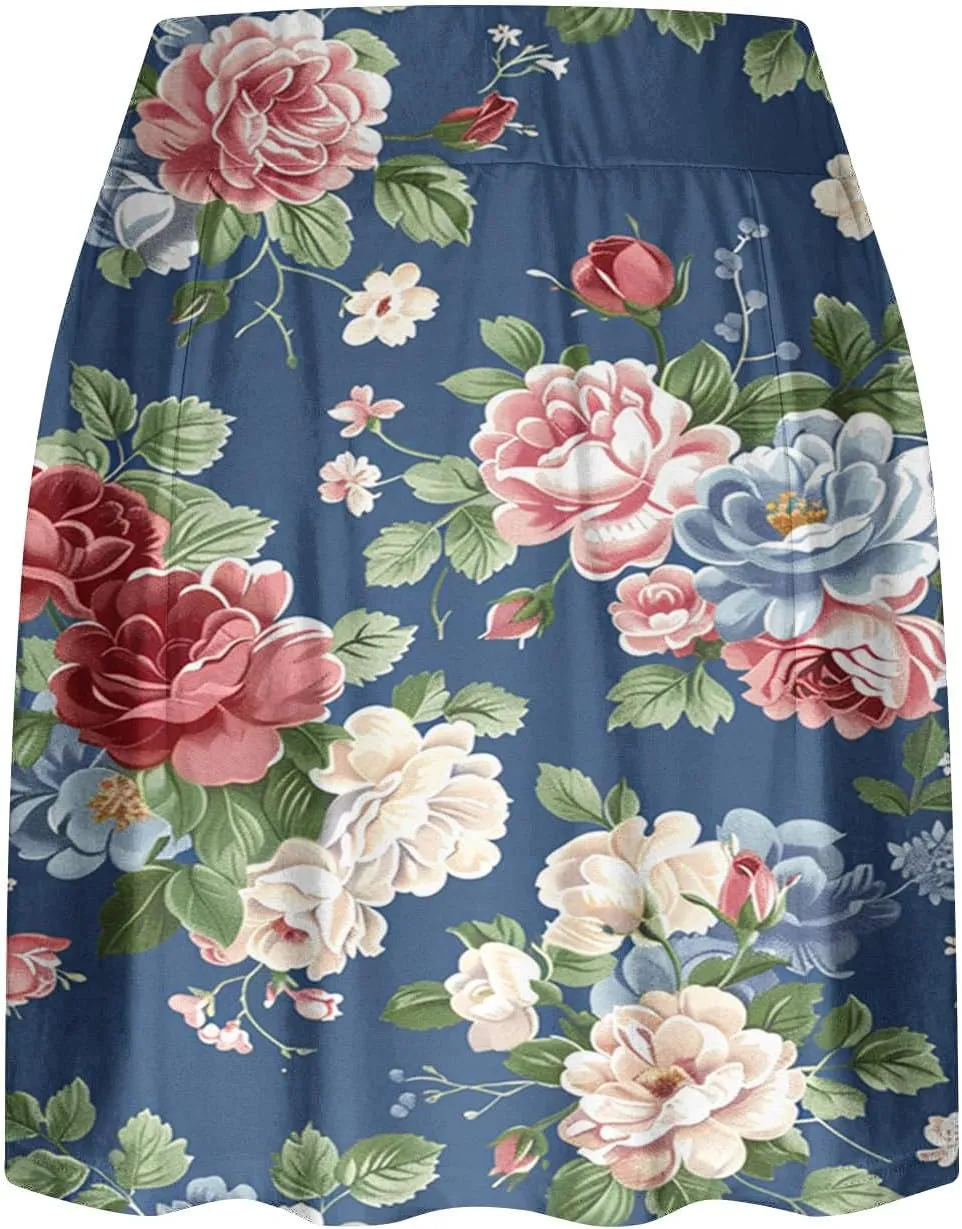 TANGNADE Womens Pleated Skorts Plus Size Skorts for Women High Waist Athletic Sports Pants Skirt Casual Strecthy Shorts