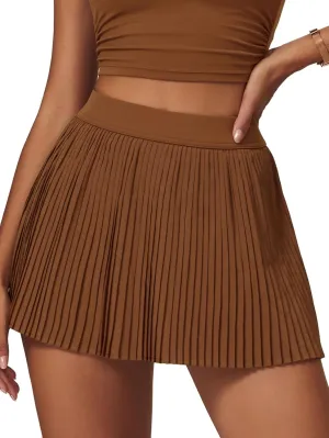 Tennis Skirts for Women Golf Skirts High Waisted Pleated Athletic Skorts Workout Mini Skirt with Pockets Shorts
