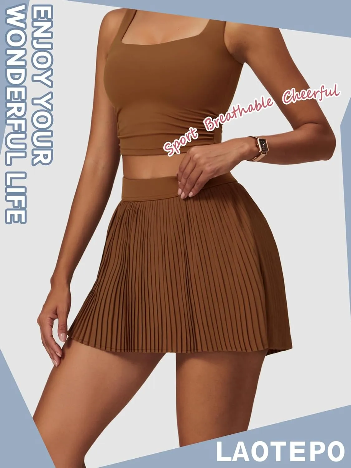 Tennis Skirts for Women Golf Skirts High Waisted Pleated Athletic Skorts Workout Mini Skirt with Pockets Shorts