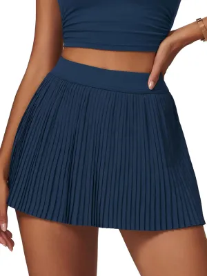 Tennis Skirts for Women Golf Skirts High Waisted Pleated Athletic Skorts Workout Mini Skirt with Pockets Shorts