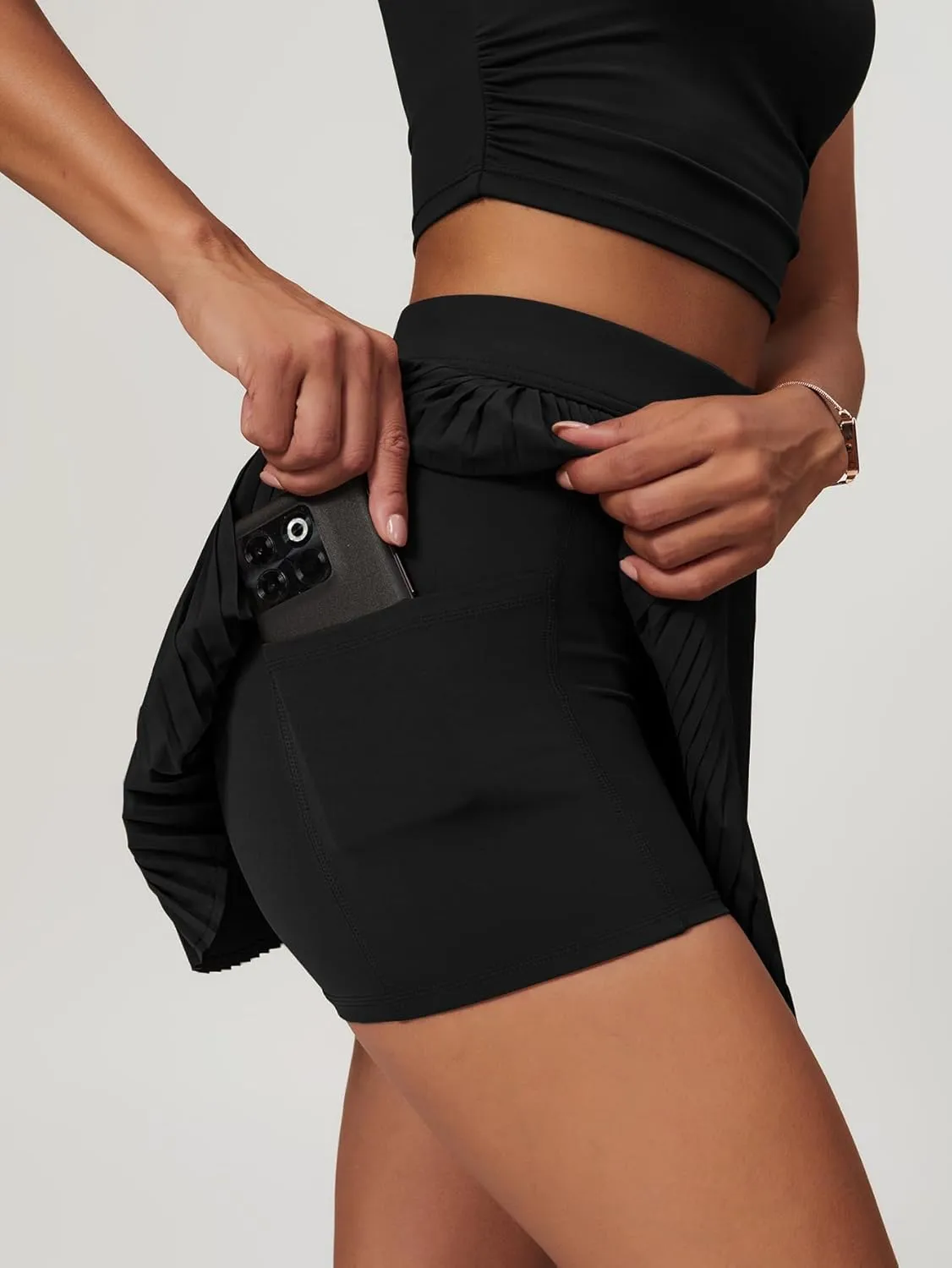 Tennis Skirts for Women Golf Skirts High Waisted Pleated Athletic Skorts Workout Mini Skirt with Pockets Shorts