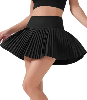 Tennis Skirts for Women High Waisted Pleated Athletic Skirt with Shorts Tummy Control A Line Golf Skort with Pockets