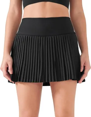 Tennis Skirts for Women High Waisted Pleated Athletic Skirt with Shorts Tummy Control A Line Golf Skort with Pockets