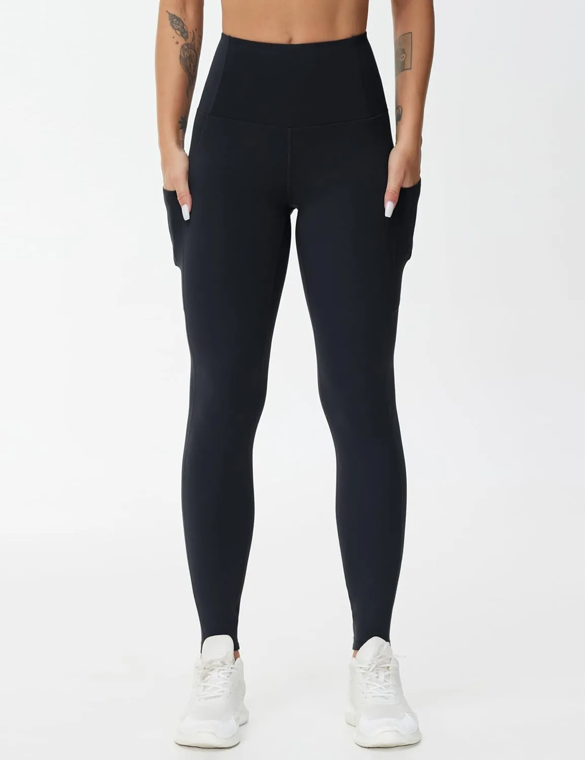 THE GYM PEOPLE Women's High Waist Yoga Pants Buttery Soft Stretchy Tummy Control Workout Athletic Leggings with Pockets