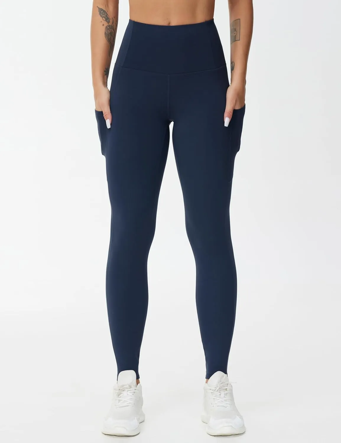 THE GYM PEOPLE Women's High Waist Yoga Pants Buttery Soft Stretchy Tummy Control Workout Athletic Leggings with Pockets