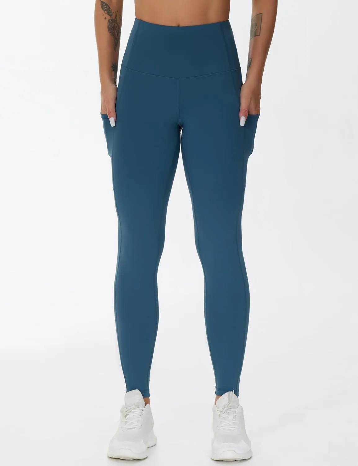 THE GYM PEOPLE Women's High Waist Yoga Pants Buttery Soft Stretchy Tummy Control Workout Athletic Leggings with Pockets