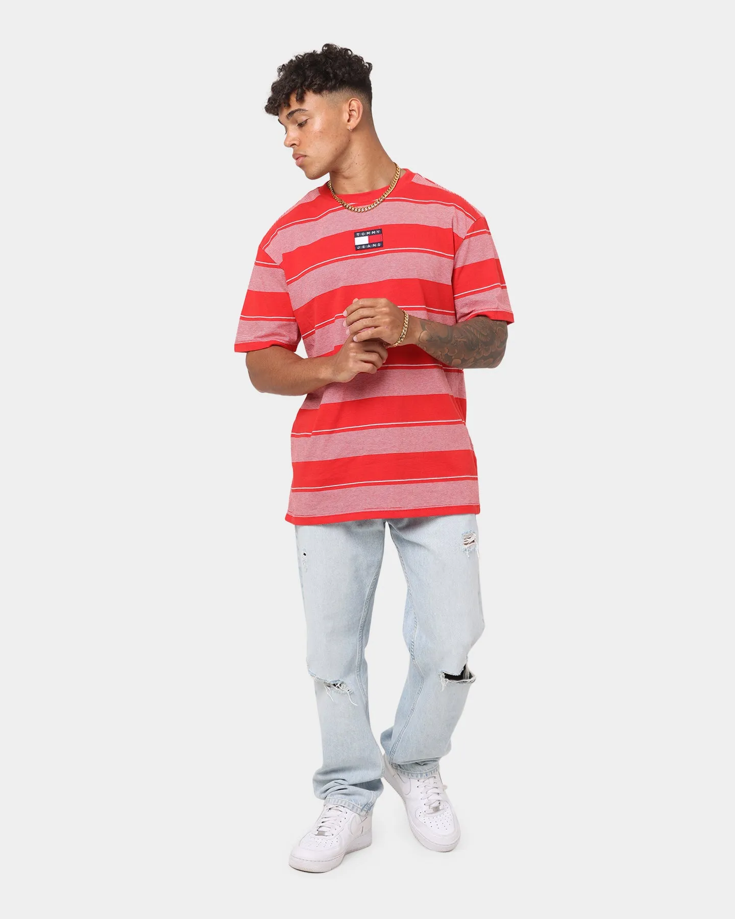 Tommy Jeans Tommy Badge T-Shirt Deep Crimson/Multi-coloured
