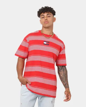 Tommy Jeans Tommy Badge T-Shirt Deep Crimson/Multi-coloured