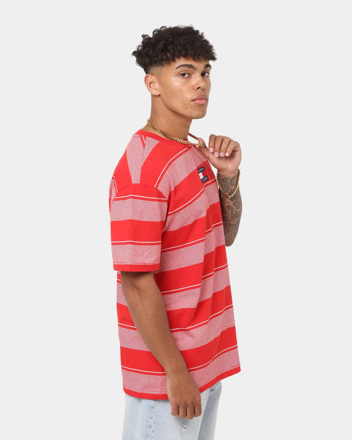 Tommy Jeans Tommy Badge T-Shirt Deep Crimson/Multi-coloured