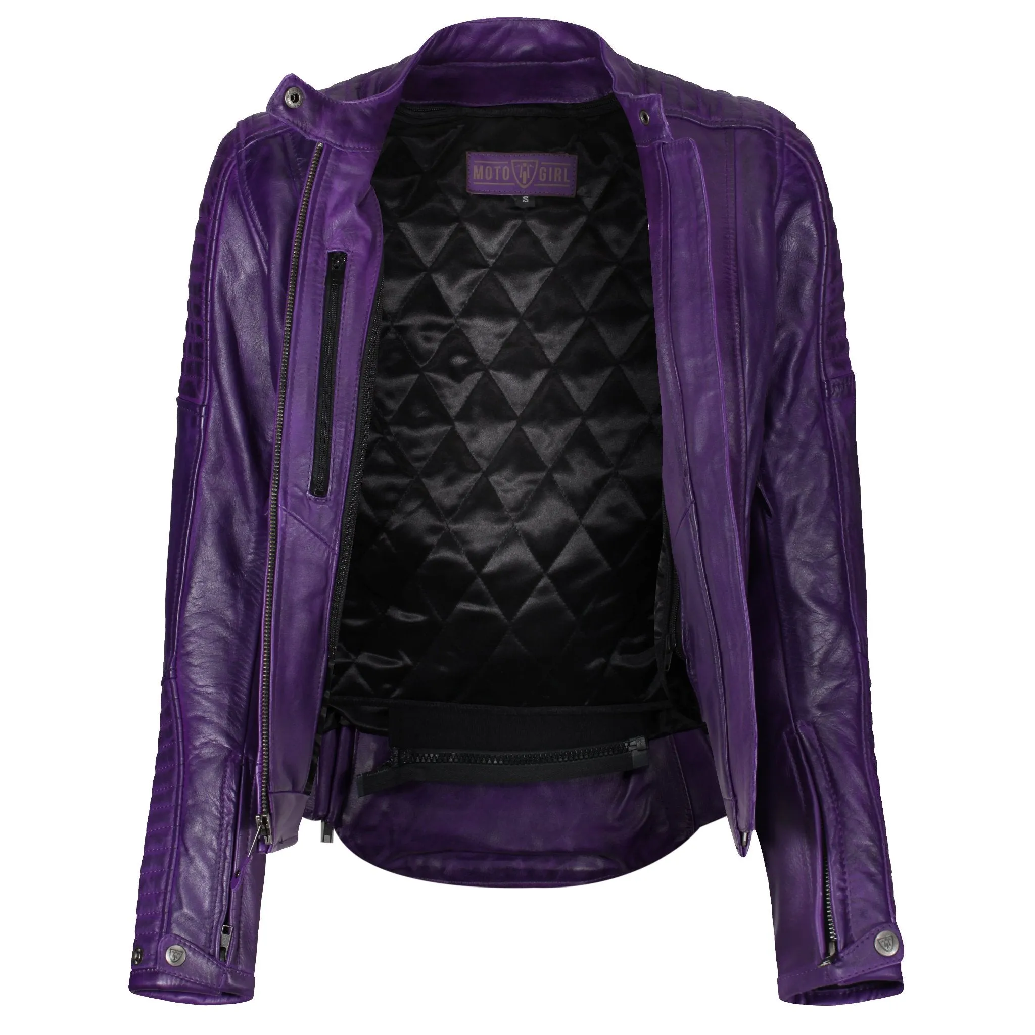 VALERIE PURPLE - Women's Motorcycle Leather Jacket