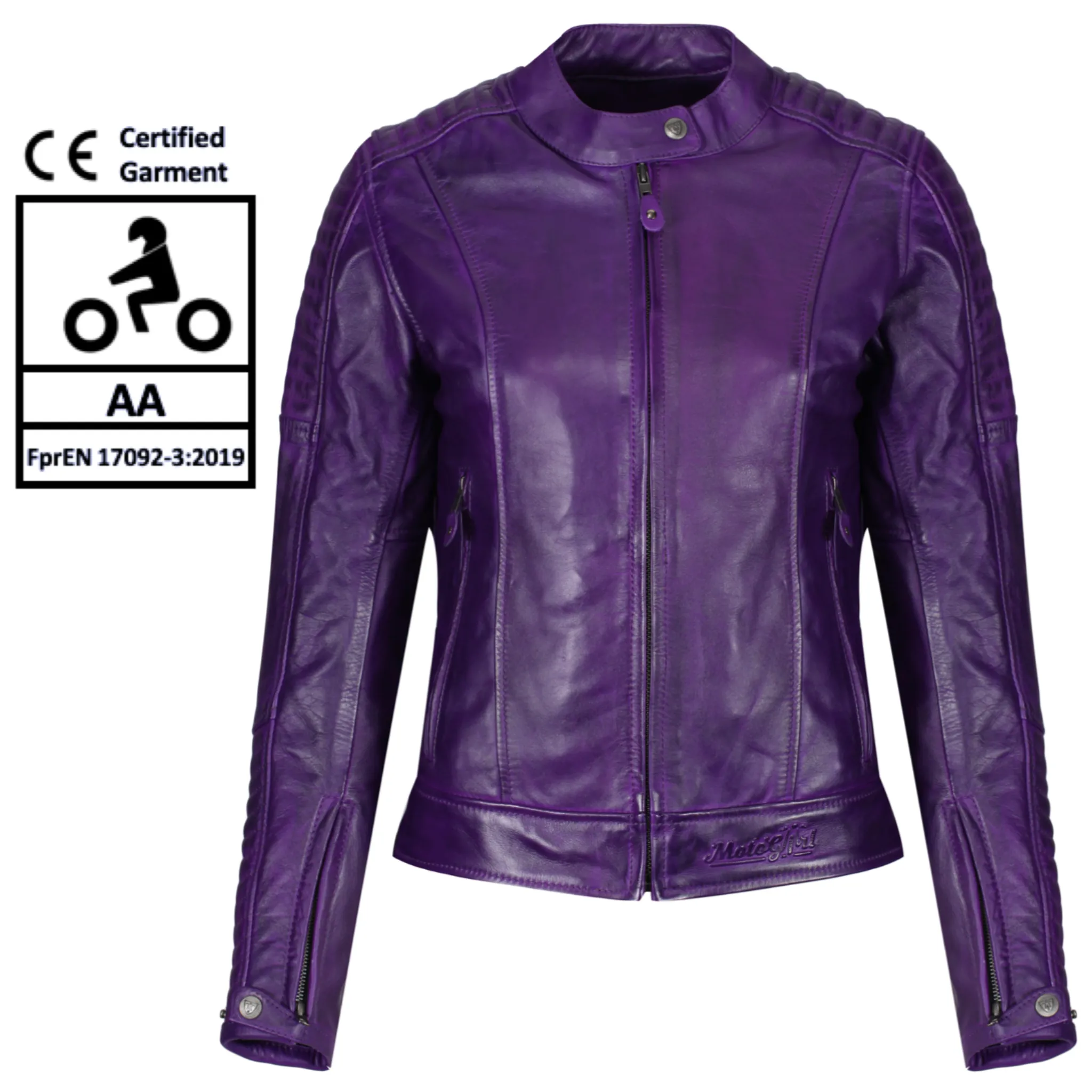 VALERIE PURPLE - Women's Motorcycle Leather Jacket