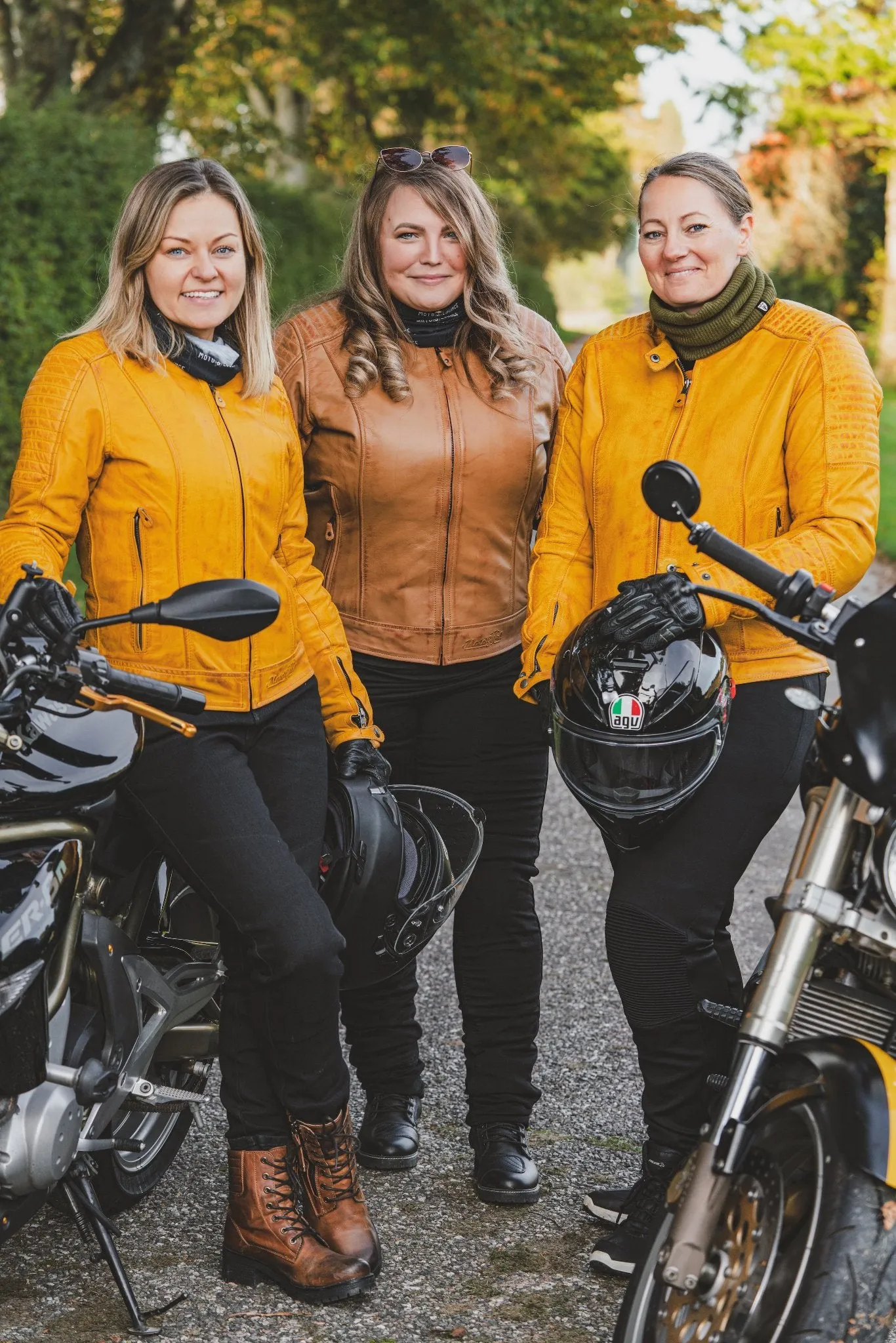 VALERIE YELLOW - Women's Motorcycle Leather Jacket