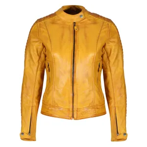 VALERIE YELLOW - Women's Motorcycle Leather Jacket