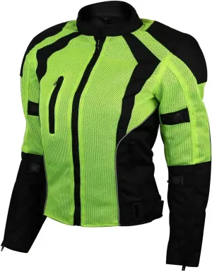 Vance Advance Womens All Weather Season CE Armor Mesh Motorcycle Biker Riding Jacket