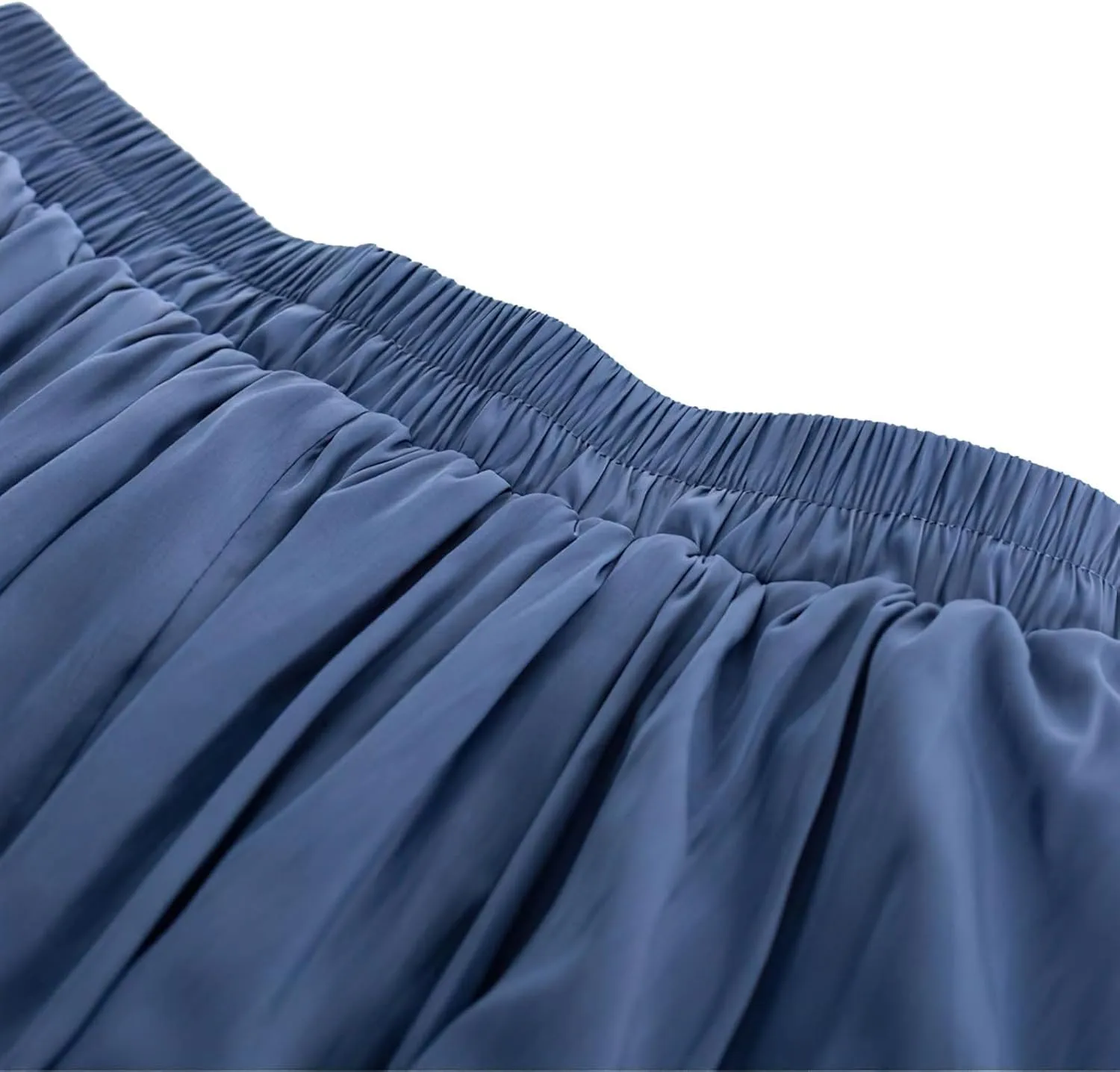 Vintage Ankle-Length Skirts for Women Pleated Tiered Long Skirts High Waisted Asymmetrical Ruffle A Line Maxi Skirt