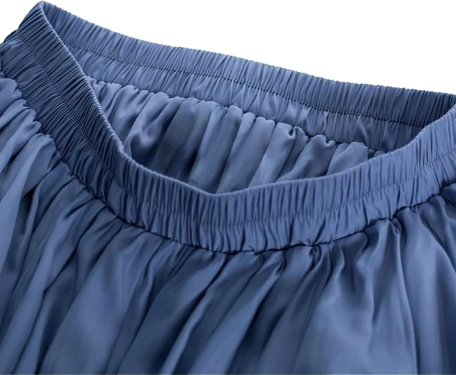Vintage Ankle-Length Skirts for Women Pleated Tiered Long Skirts High Waisted Asymmetrical Ruffle A Line Maxi Skirt