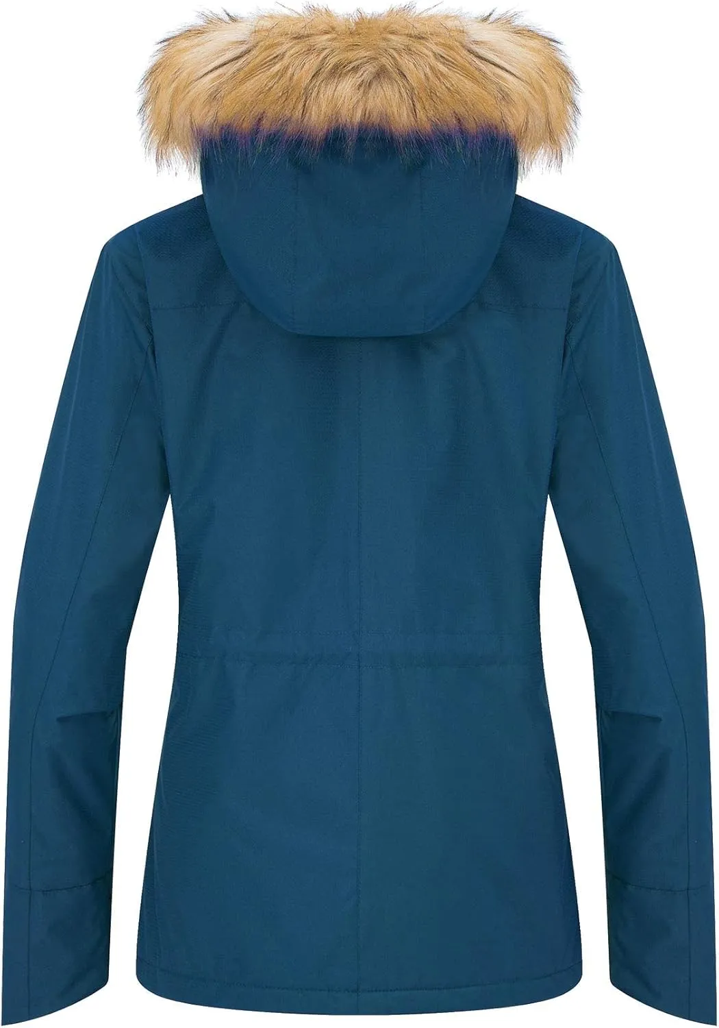wantdo Women's Waterproof Ski Jacket Hooded Winter Snow Coat Mountain Snowboarding Jackets Insulated Fleece Parka