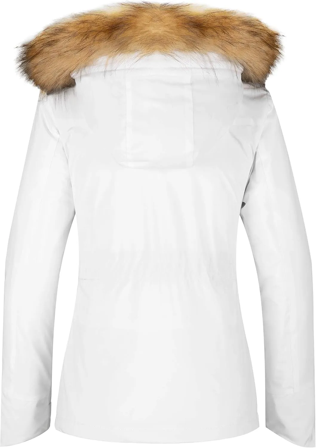 wantdo Women's Waterproof Ski Jacket Hooded Winter Snow Coat Mountain Snowboarding Jackets Insulated Fleece Parka