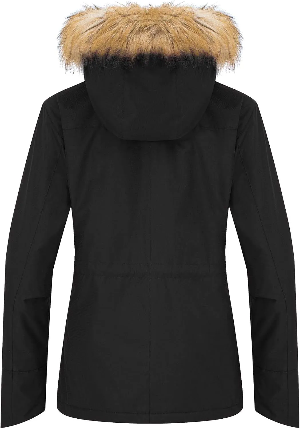 wantdo Women's Waterproof Ski Jacket Hooded Winter Snow Coat Mountain Snowboarding Jackets Insulated Fleece Parka