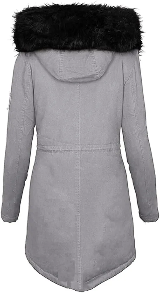 Winter Padded Coats Women Cotton Wadded Jacket Medium Long Parkas Thick Warm Hooded Snow Outwear
